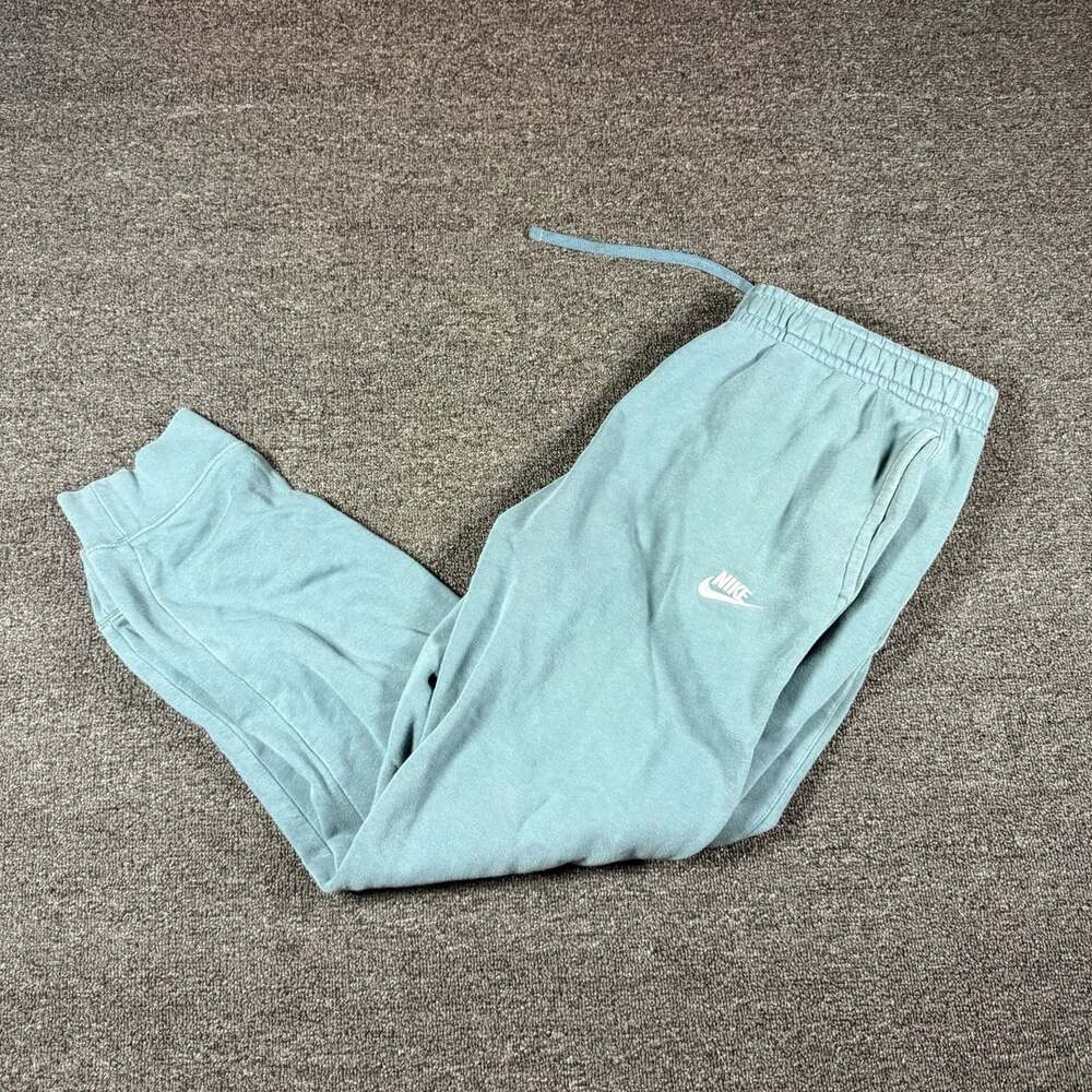 Nike Club Fleece Joggers Size L Blue Mineral Wash Sweatpants